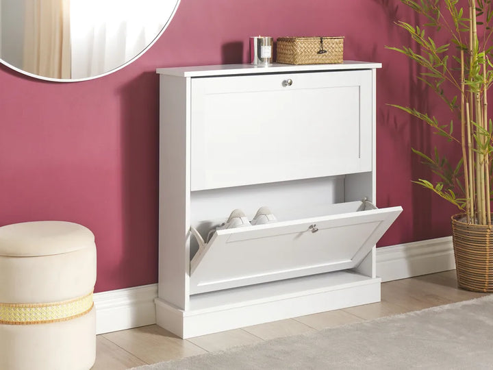 Shoe Storage Cabinet White Lexton
