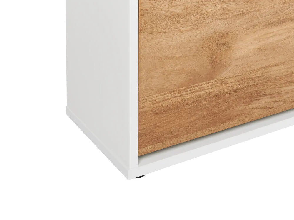 Shoe Storage Cabinet Light Brown/ White Marden