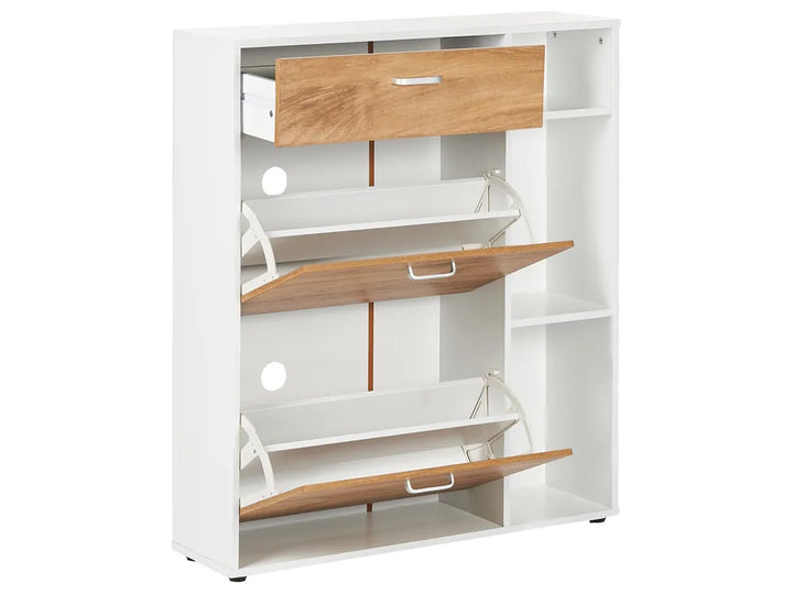 Shoe Storage Cabinet Light Brown/ White Marden