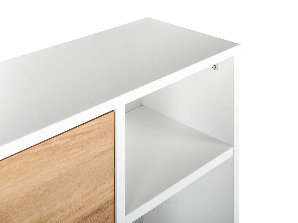 Shoe Storage Cabinet Light Brown/ White Marden