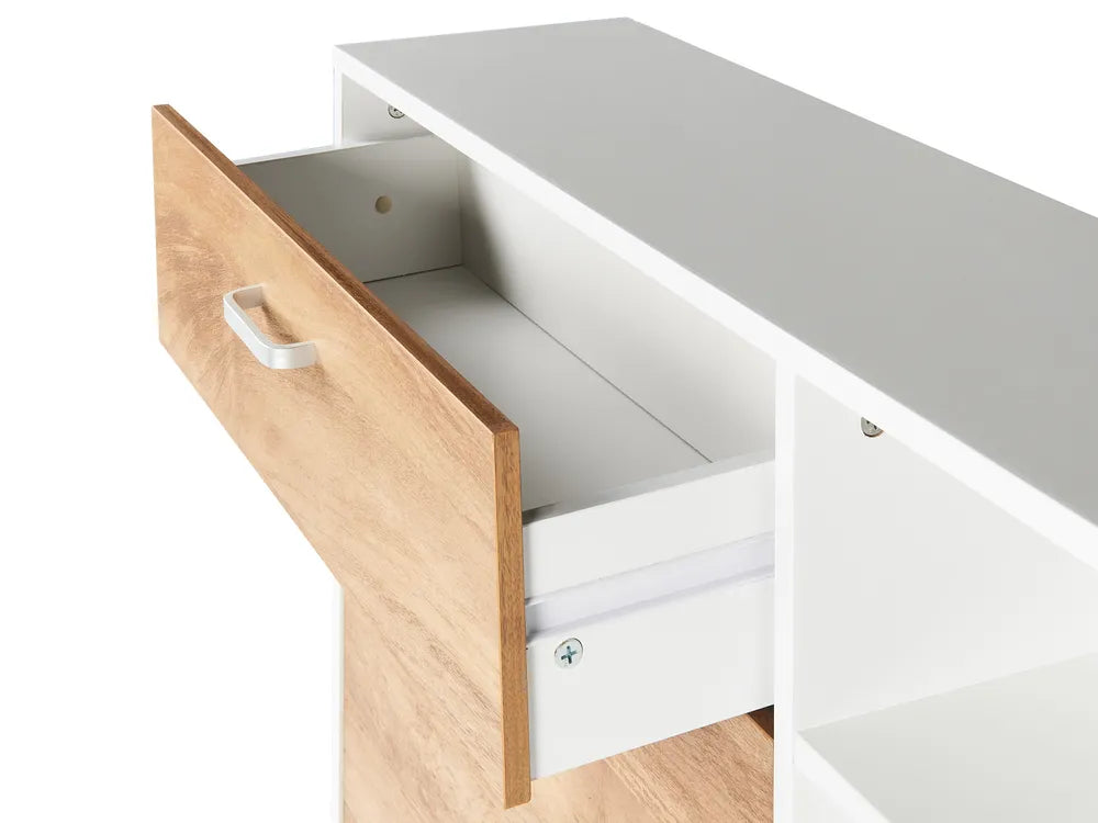 Shoe Storage Cabinet Light Brown/ White Marden