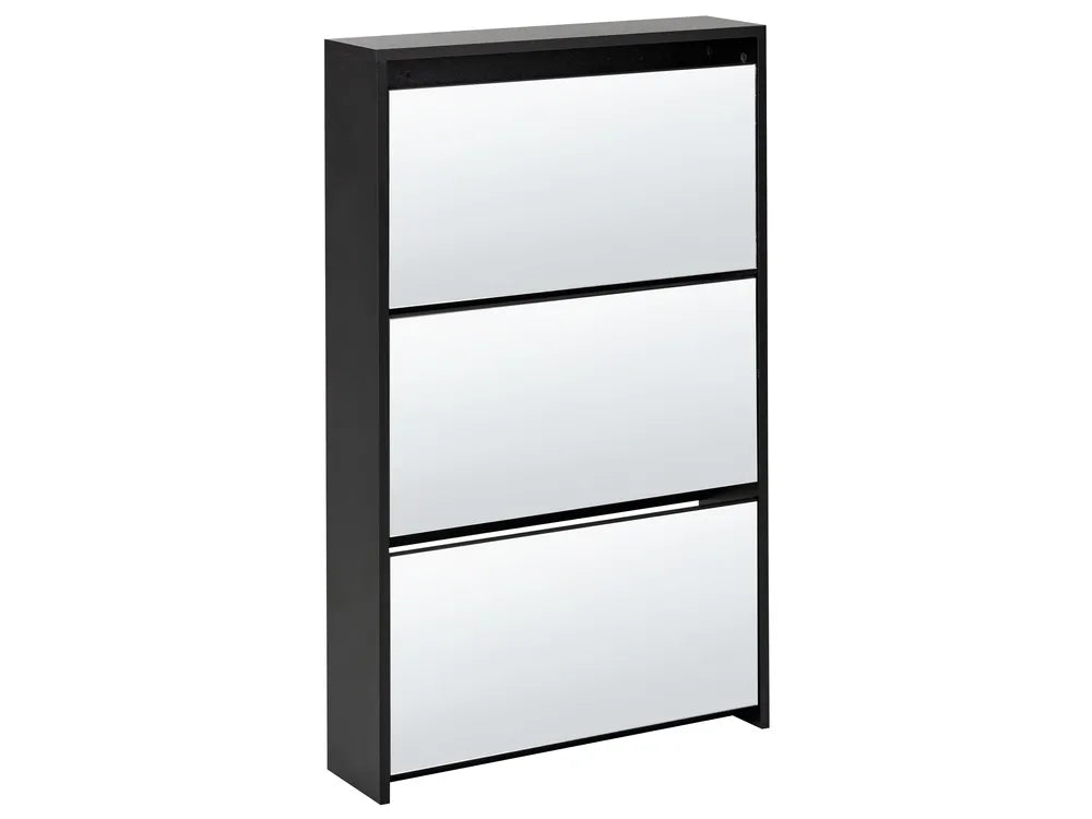 Shoe Storage Cabinet with Storage Black Malbo