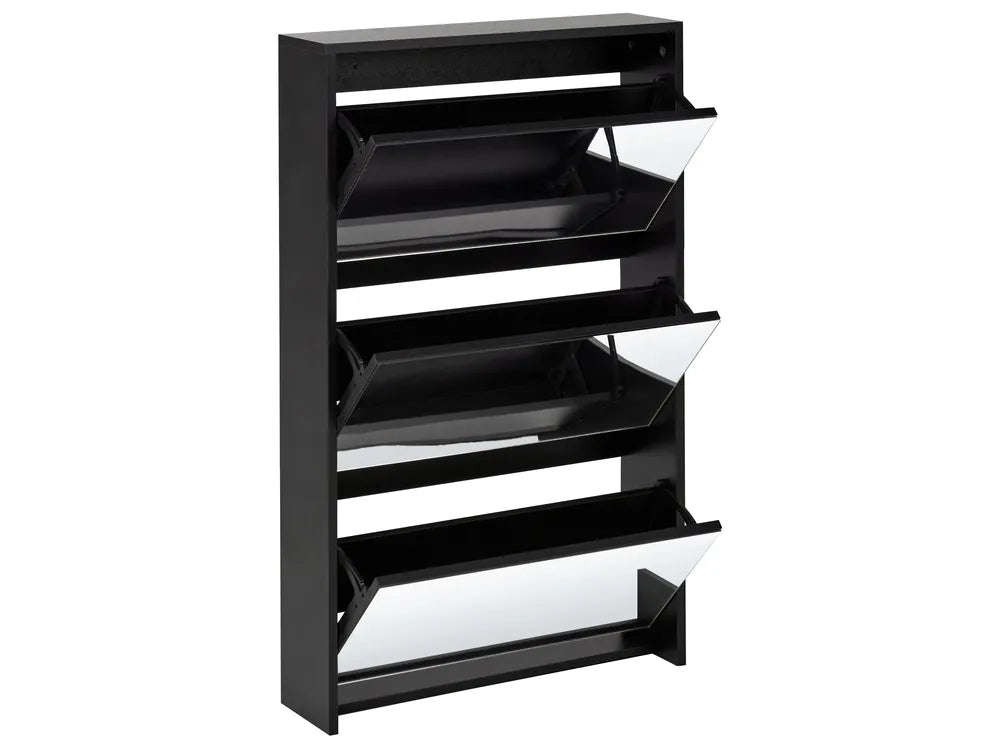 Shoe Storage Cabinet with Storage Black Malbo