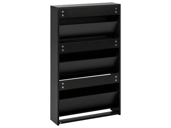 Shoe Storage Cabinet with Storage Black Malbo