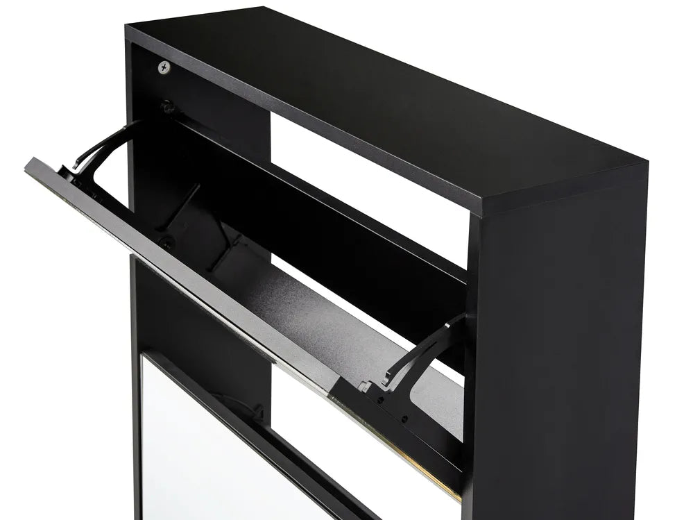 Shoe Storage Cabinet with Storage Black Malbo