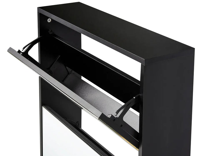 Shoe Storage Cabinet with Storage Black Malbo