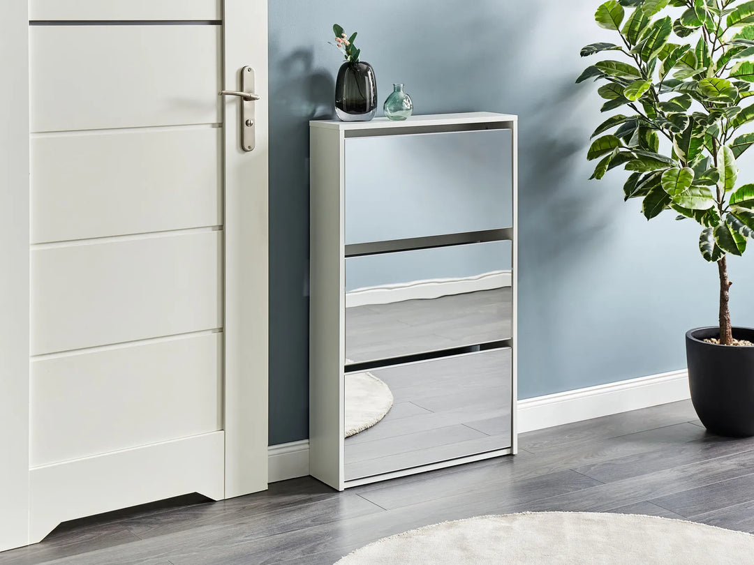 Shoe Storage Cabinet with Storage White Malbo