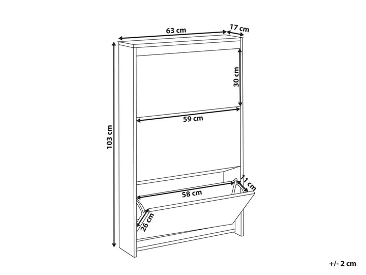 Shoe Storage Cabinet with Storage White Malbo