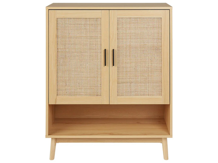 Shoe Storage Cabinet Rattan Light Brown Pavona