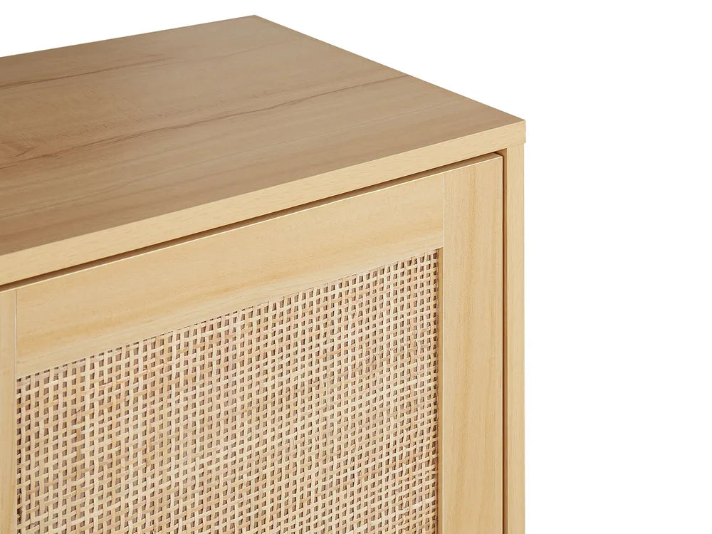 Shoe Storage Cabinet Rattan Light Brown Pavona