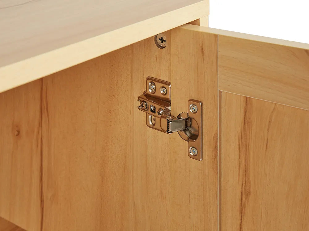 Shoe Storage Cabinet Rattan Light Brown Pavona