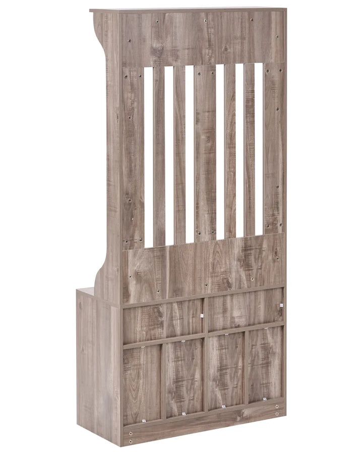 Shoe Storage with Coat Rack Dark Brown Hamilton