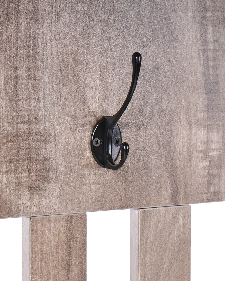 Shoe Storage with Coat Rack Dark Brown Hamilton