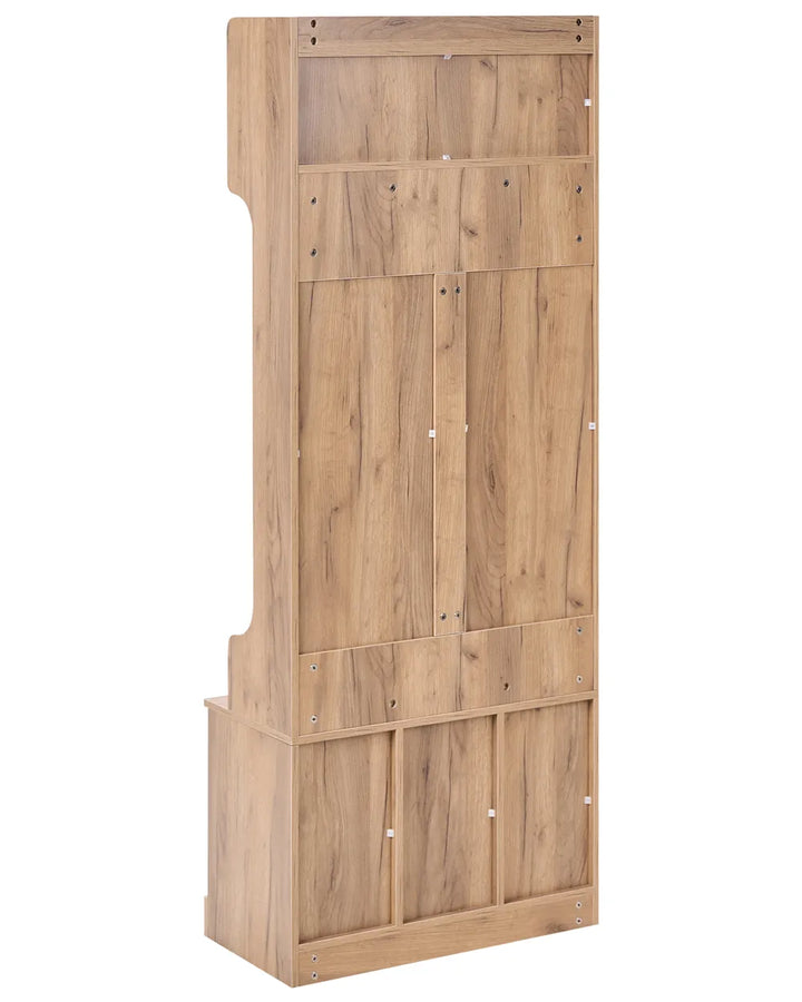 Shoe Storage with Coat Rack Light Brown Wagga