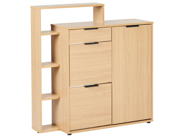 Shoe Storage Cabinet Light Brown Navara