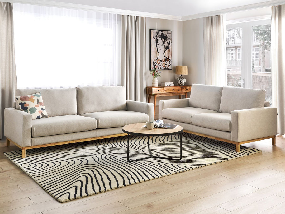 Siggard 2 Seater Fabric Sofa Beige