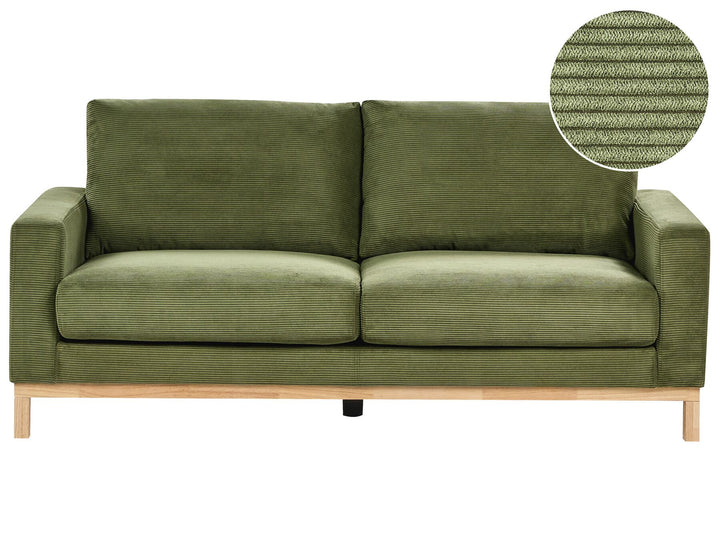 Siggard 2 Seater Jumbo Cord Sofa Green