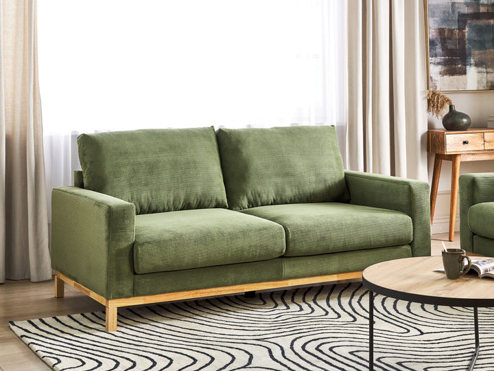 Siggard 2 Seater Jumbo Cord Sofa Green