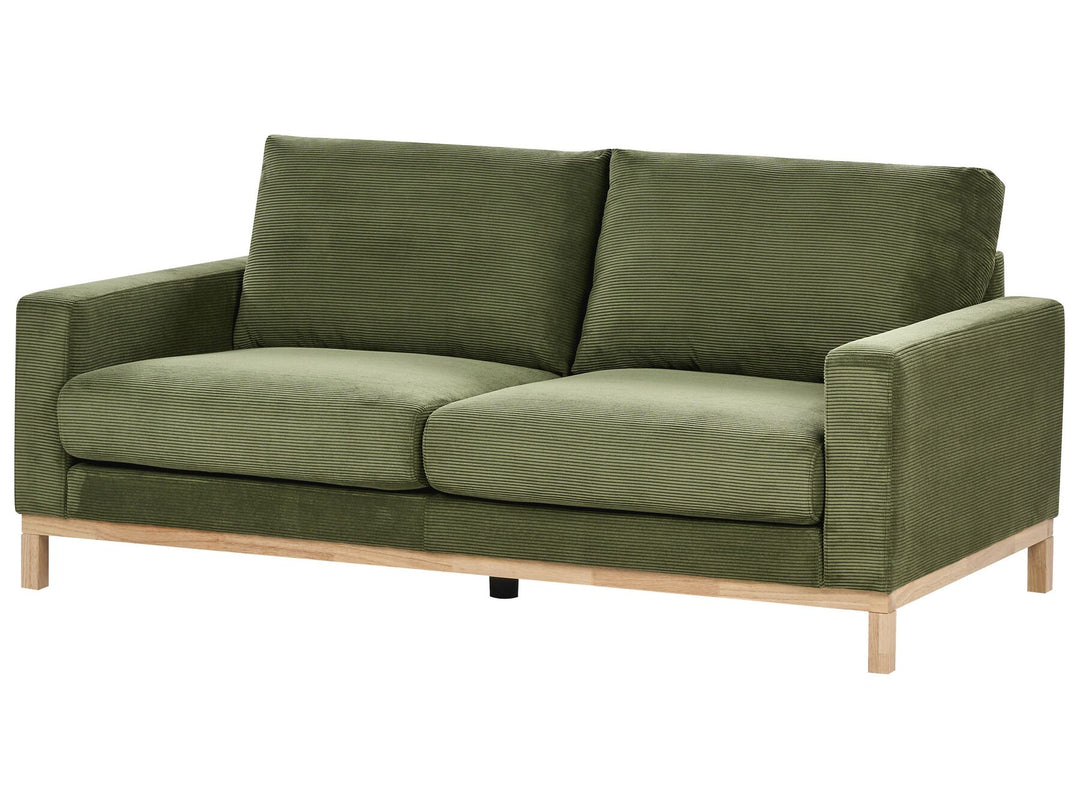 Siggard 2 Seater Jumbo Cord Sofa Green