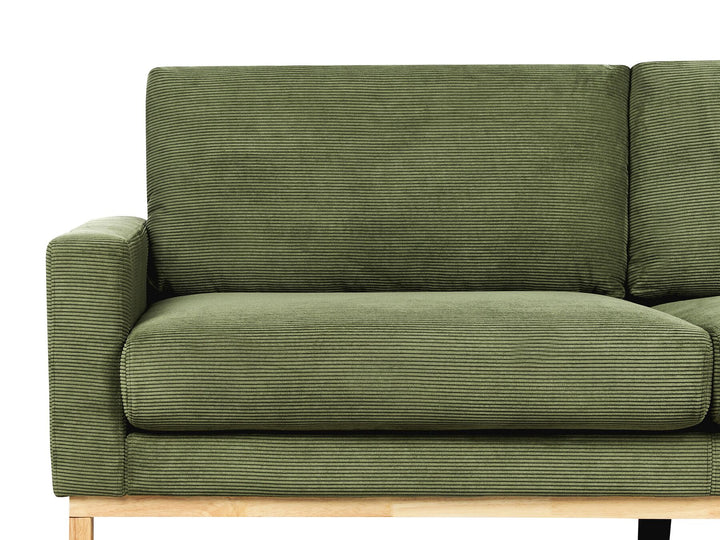 Siggard 2 Seater Jumbo Cord Sofa Green