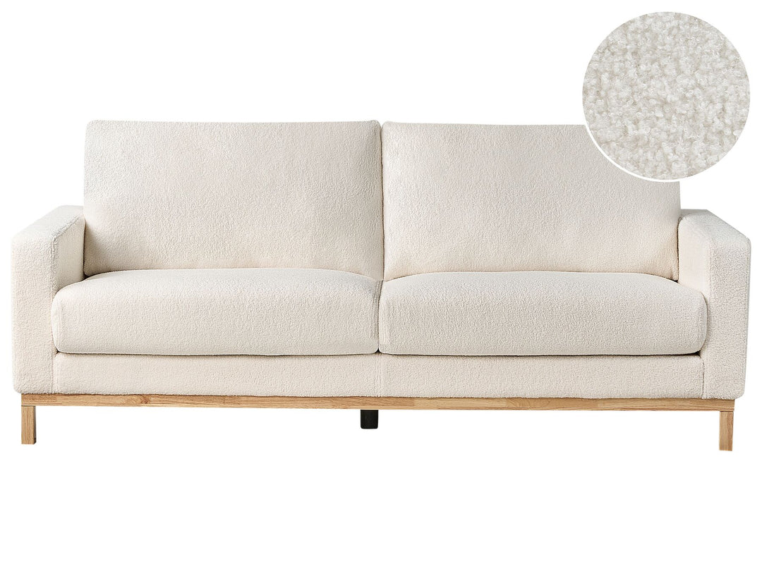 Siggard 2 Seater Sofa White Boucle