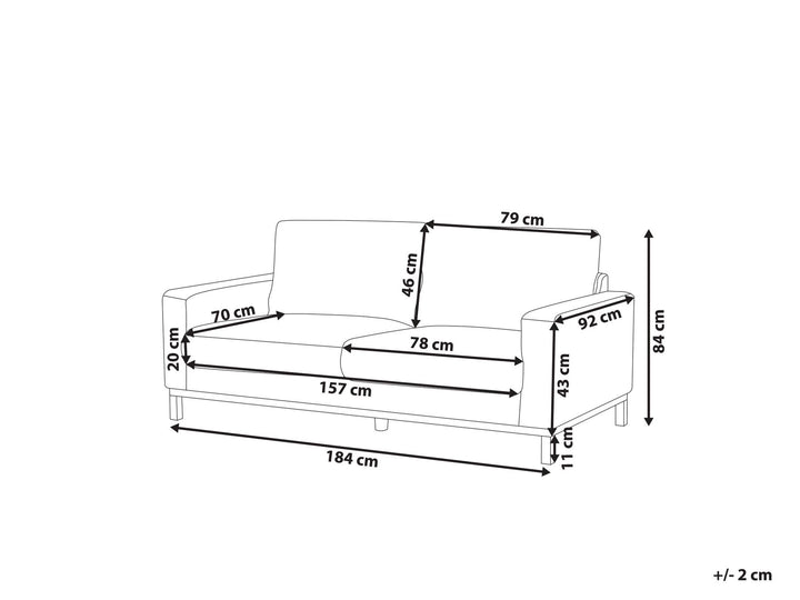 Siggard 2 Seater Sofa White Boucle