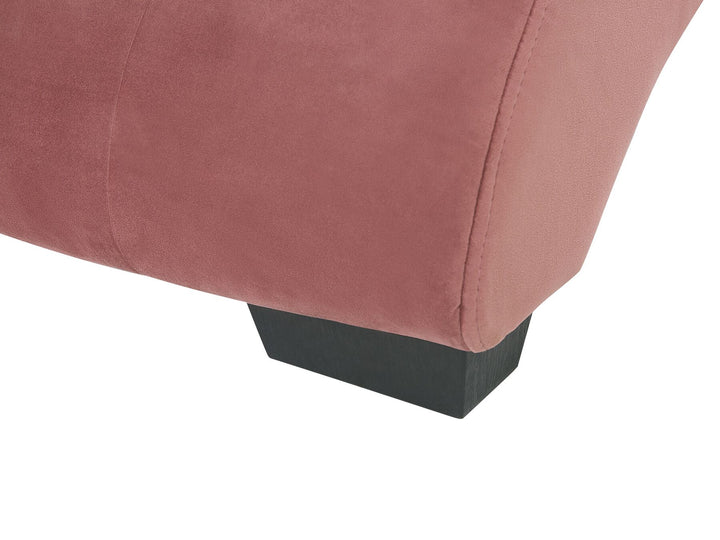 Simorre Velvet Chaise Lounge with Bluetooth Speaker USB Port Pink