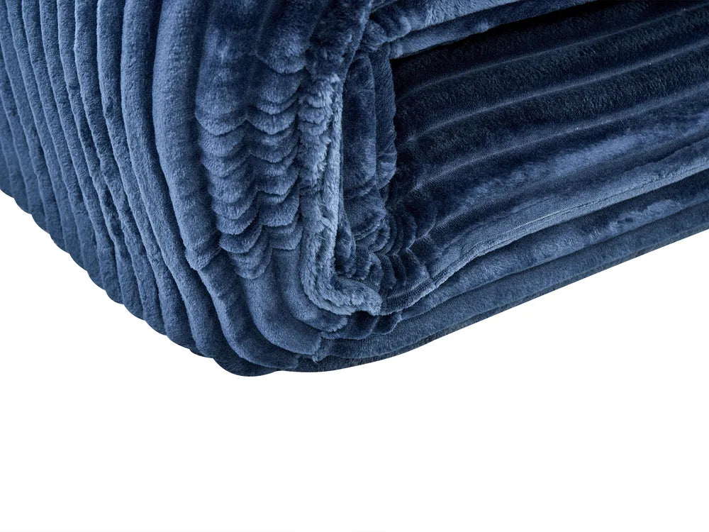 Single Sofa Bed Corduroy Blue Eirenox