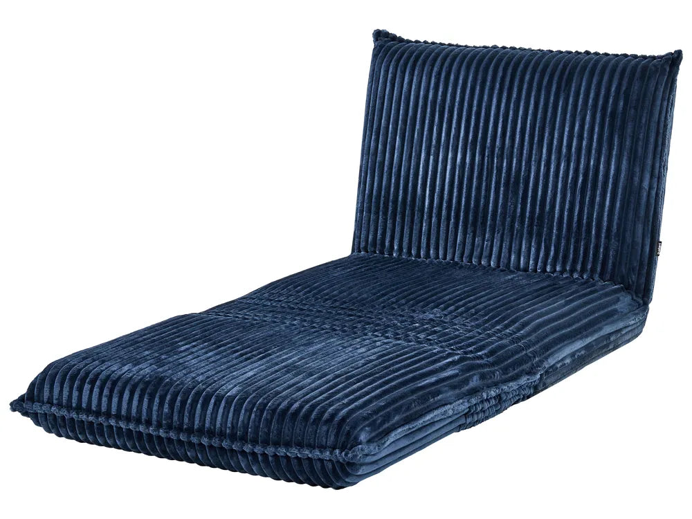 Single Sofa Bed Corduroy Blue Eirenox