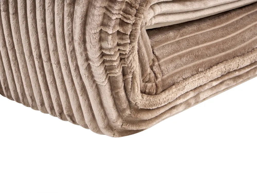 Single Sofa Bed Corduroy Light Brown Eirenox