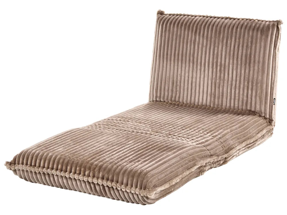Single Sofa Bed Corduroy Light Brown Eirenox