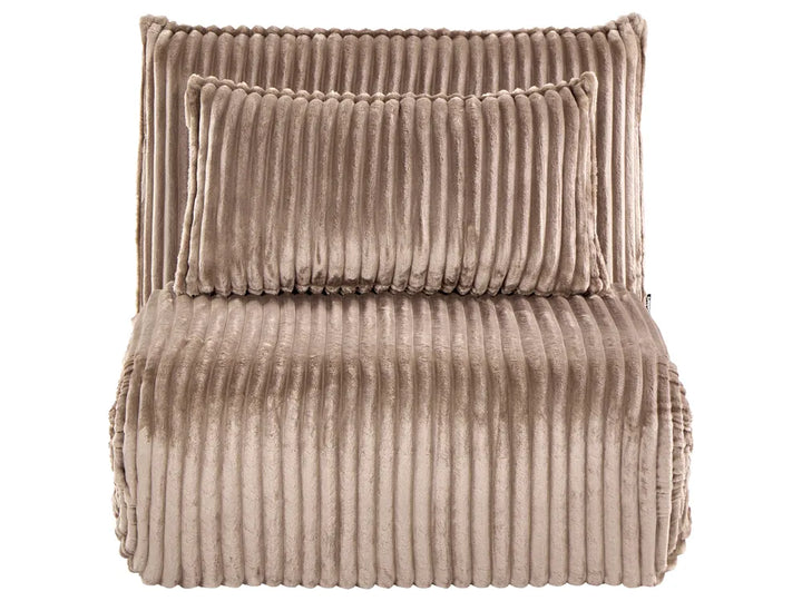 Single Sofa Bed Corduroy Light Brown Eirenox