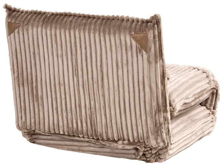 Single Sofa Bed Corduroy Light Brown Eirenox
