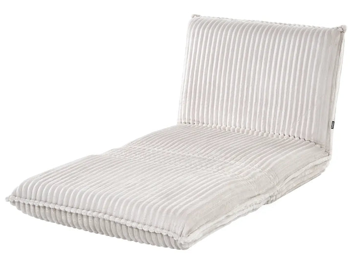 Single Sofa Bed Corduroy Off-White Eirenox
