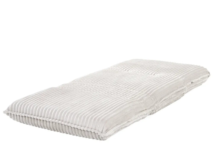 Single Sofa Bed Corduroy Off-White Eirenox