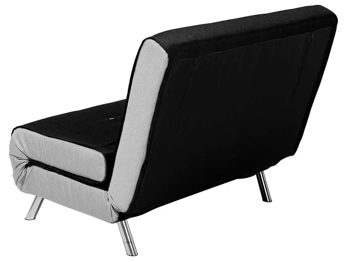 Single Sofa Bed Velvet Black Faelis