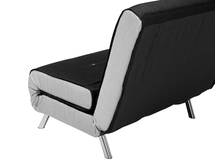 Single Sofa Bed Velvet Black Faelis