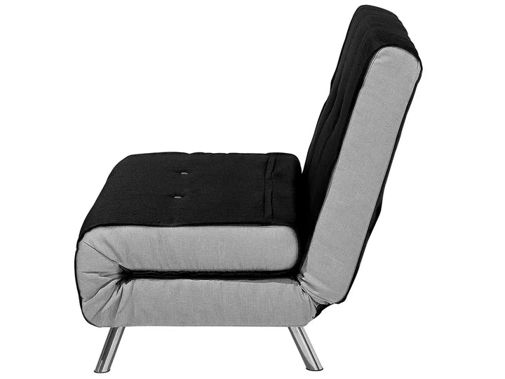 Single Sofa Bed Velvet Black Faelis