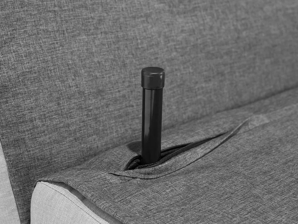 Single Sofa Bed Velvet Dark Grey Faelis