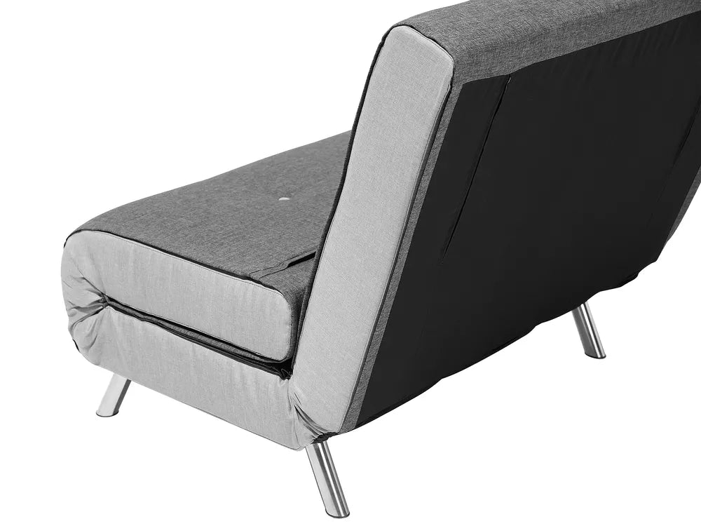 Single Sofa Bed Velvet Dark Grey Faelis