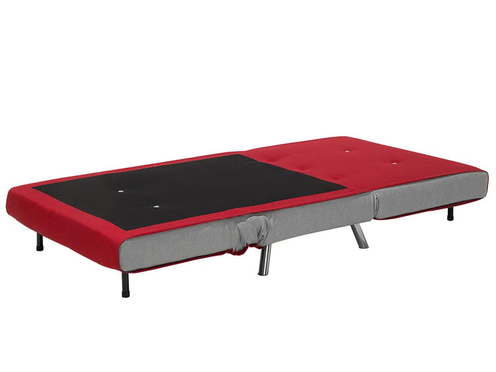 Single Sofa Bed Velvet Red Faelis