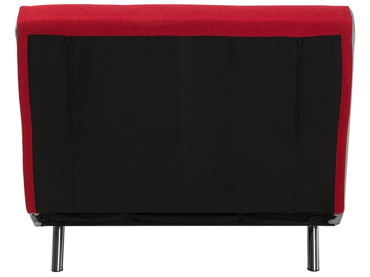 Single Sofa Bed Velvet Red Faelis