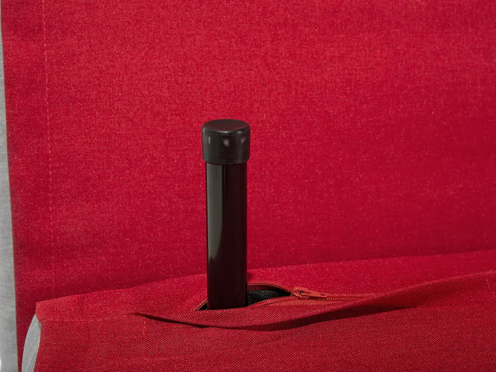 Single Sofa Bed Velvet Red Faelis