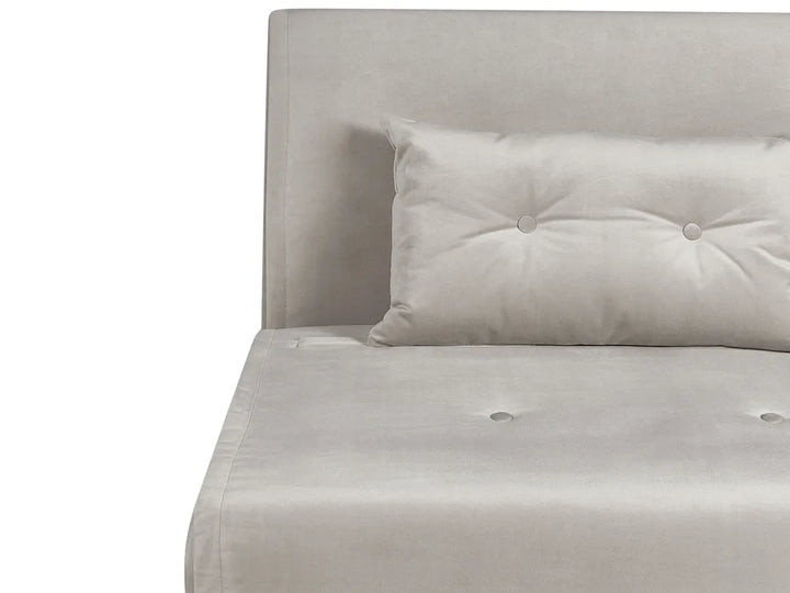 Single Sofa Bed Velvet Light Grey Faelis