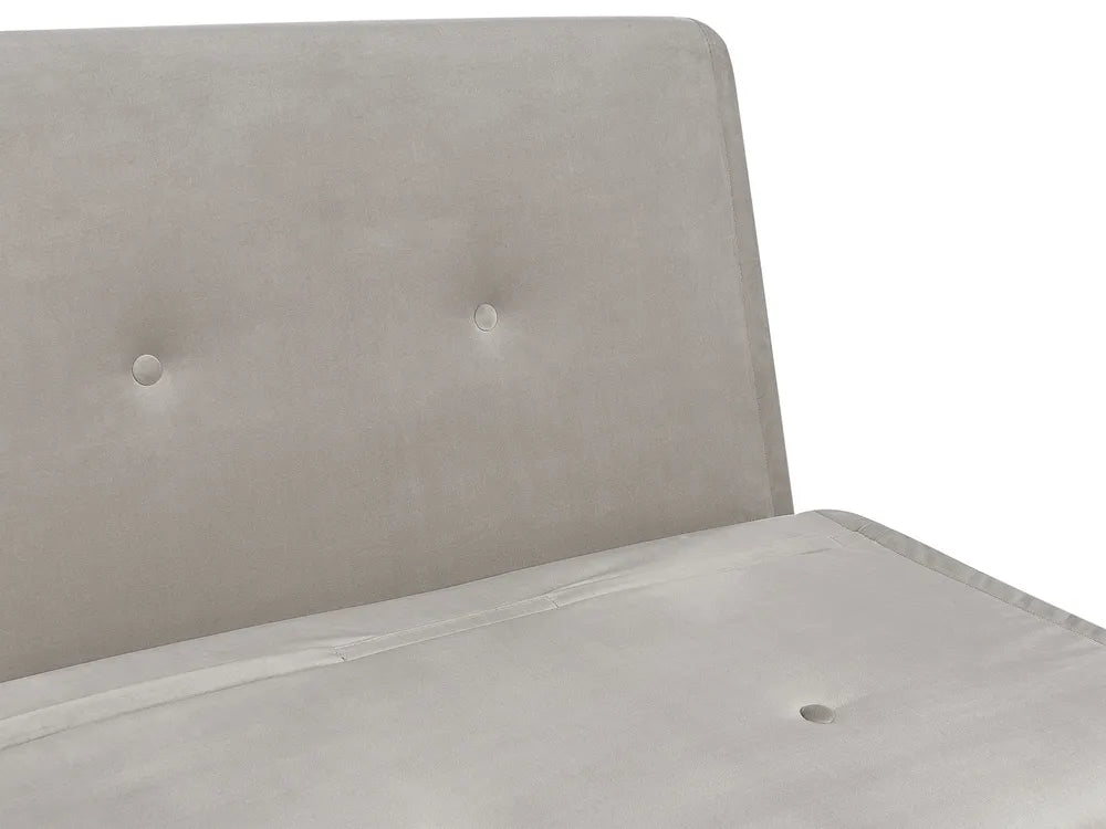Single Sofa Bed Velvet Light Grey Faelis