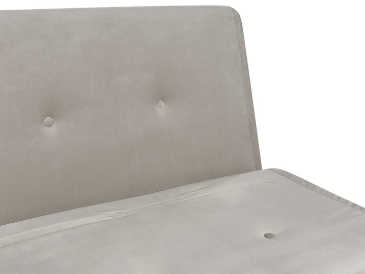 Single Sofa Bed Velvet Light Grey Faelis