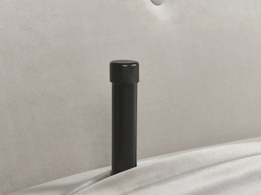 Single Sofa Bed Velvet Light Grey Faelis