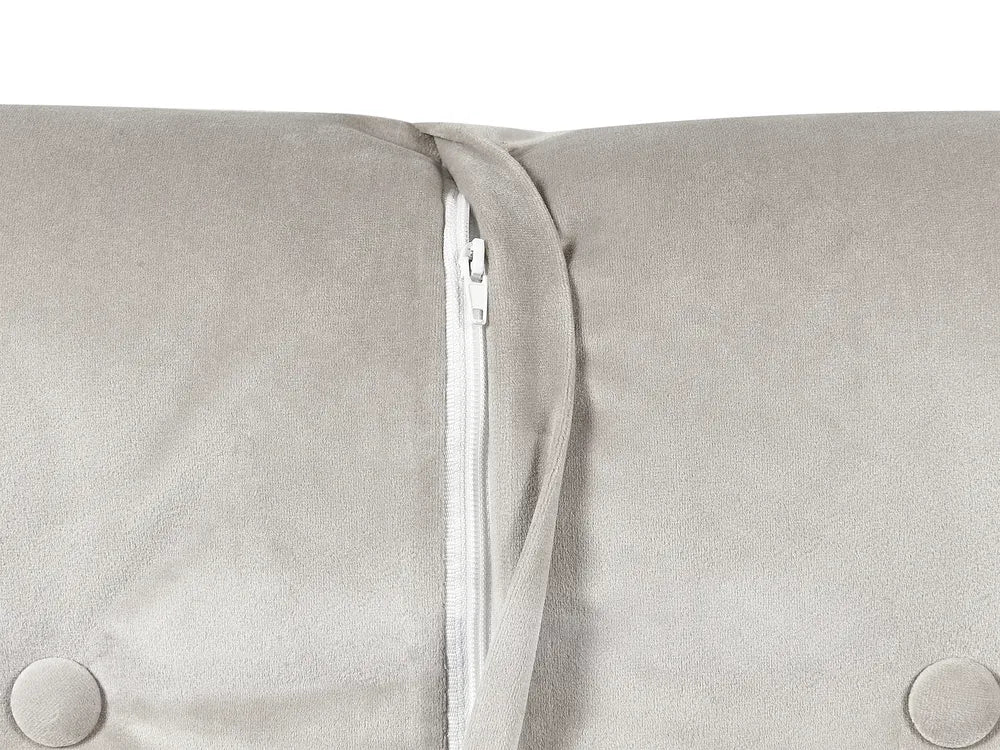 Single Sofa Bed Velvet Light Grey Faelis