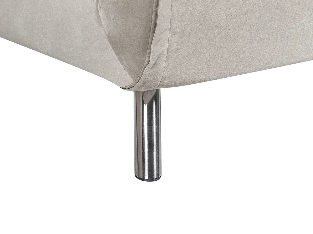 Single Sofa Bed Velvet Light Grey Faelis