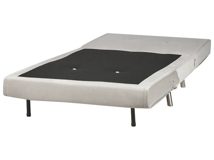 Single Sofa Bed Velvet Light Grey Faelis